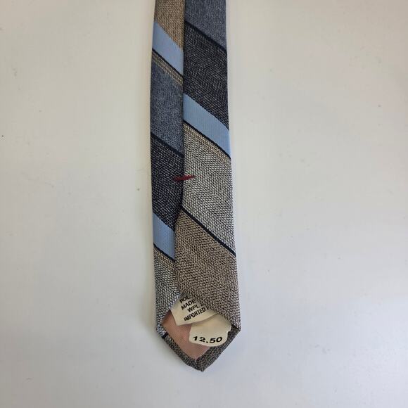 Vintage 1970s Johnny Carson Striped Polyester Tie 3” Wide Made USA - Picture 7 of 8